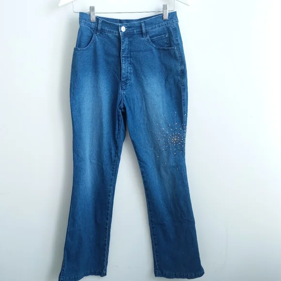 Y2K Rhinestone Spider Web Jeans - Picture 16 of 16